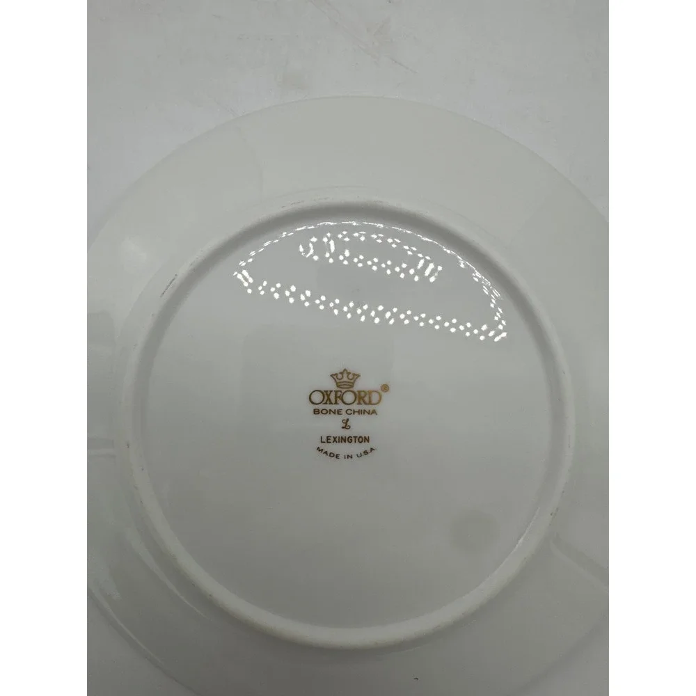 Oxford Bone China Lexington White Platinum Bread‎ Plate 6.25